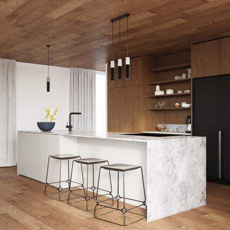 BORGIO 3P lámpara colgante negra + 3x GU-10 4000K fría 7W 630lm bombilla LED