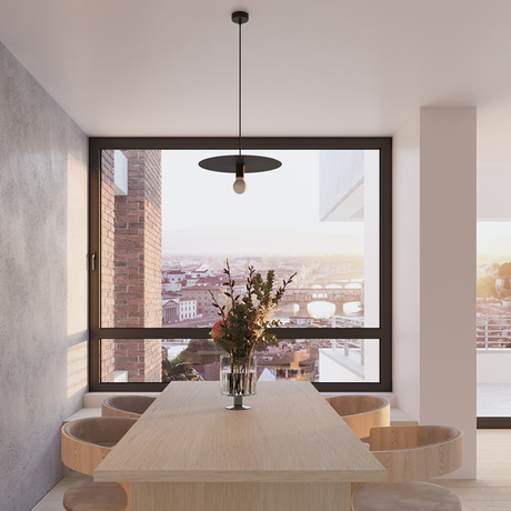 Lámpara colgante FLAVIO negra + 1x bombilla LED E27 4000K Fría 7,5W 650lm
