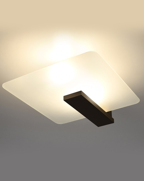 Plafond LAPPO wenge + 2x bombilla LED E27 3000K Cálida 7,5W 620lm