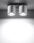 Plafond ORBIS 2 blanco + 2x bombilla LED GU-10 3000K Cálido 7W 620lm