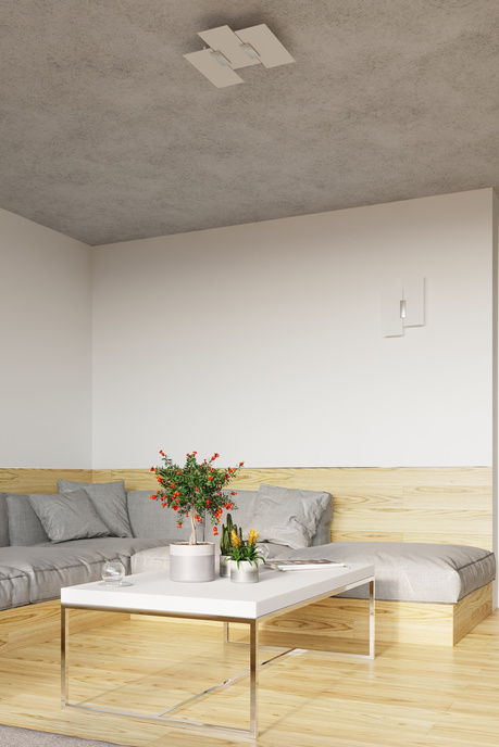 Plafond FABIANO + 3x Bombilla LED E27 3000K Cálida 7,5W 620lm