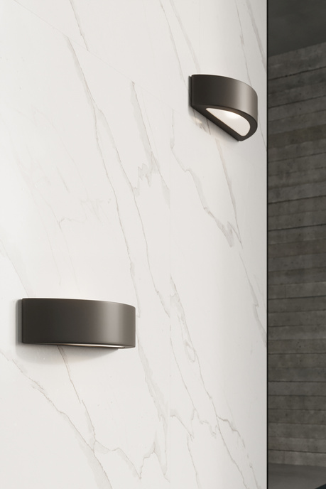 Aplique de cerámica ATENA negro + 1x bombilla LED E27 4000K Fría 7,5W 650lm