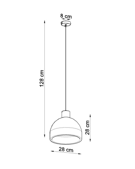 DAMASO lámpara colgante + 1x bombilla LED E27 3000K Cálida 7,5W 620lm