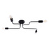 Lámpara de araña VECTOR 4 negra + 4X bombilla LED E27 3000K 7W 760lm