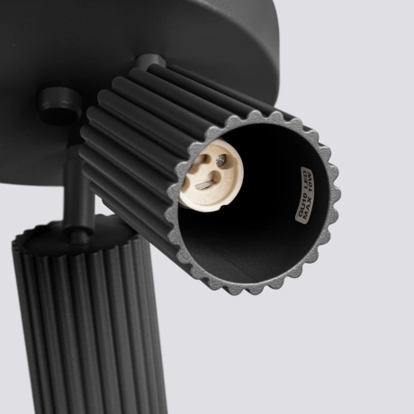 Lámpara de techo KARBON 3P negra