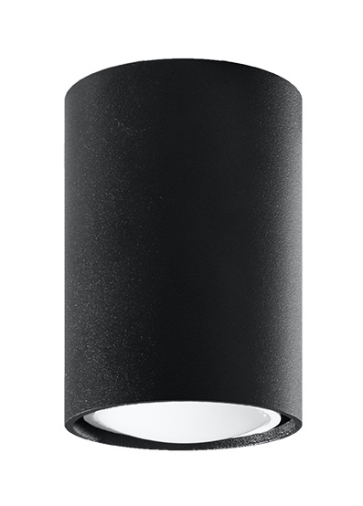 Plafond LAGOS 10 negro + 1x bombilla LED GU-10 3000K Cálida 7W 620lm