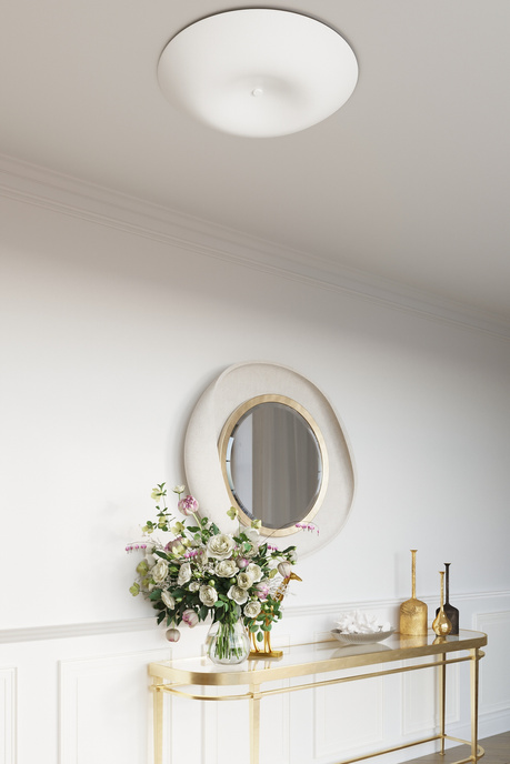 Plafond FUSION 430 + 4x Bombilla LED E27 3000K Cálida 7,5W 620lm