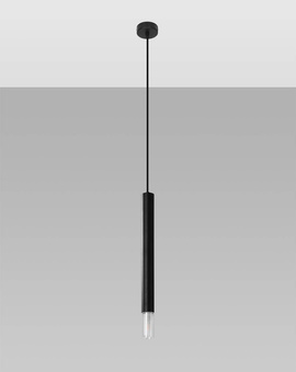 WEZYR 1 lámpara colgante negra + 1x bombilla LED G9 3000K Cálida 4,5W 510lm