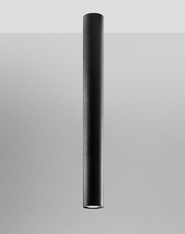 Plafond LAGOS 60 negro + 1x bombilla LED GU-10 3000K Cálida 7W 620lm