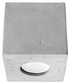 Plafond QUAD hormigón + 1x bombilla LED GU-10 3000K Cálida 7W 620lm