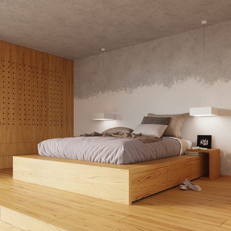 Plafón de techo HORUS 25 BLANCO + 1x bombilla LED E27 4000K Fría 7,5W 650lm