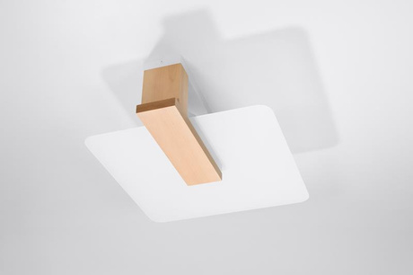 Plafond LAPPO madera natural + 2x bombilla LED E27 3000K Cálida 7,5W 620lm