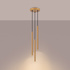 Lámpara colgante ARCHE 3P oro + 3x bombilla LED G9 3000K Cálida 4,5W 450lm