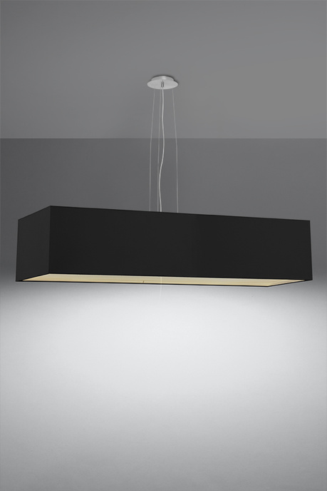 Araña SANTA 120 negra + 5x bombilla LED E27 3000K Cálida 7.5W 620lm