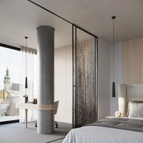 Lámpara colgante ELECTRA hormigón negro