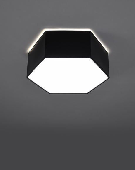 Plafond SUNDE 11 negro + 2x bombilla LED E27 3000K Cálida 7,5W 620lm