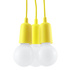 DIEGO 3 lámpara colgante amarillo + 3x bombilla LED E27 3000K Cálido 7,5W 620lm