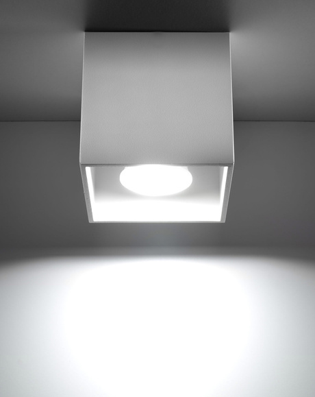 Plafond QUAD 1 blanco + 1x bombilla LED GU-10 4000K Fría 7W 630lm