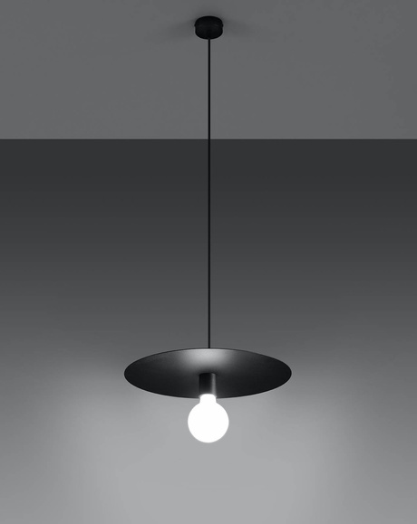 Lámpara colgante FLAVIO negra + 1x bombilla LED E27 3000K Cálida 7,5W 620lm