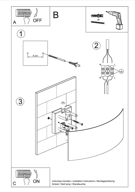 Aplique MAGNUS blanco + 2x bombilla LED G9 3000K Cálida 4,5W 510lm