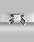 Plafond RING 4 cromado + 4x bombilla LED GU-10 3000K Cálido 7W 620lm