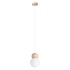 Lámpara colgante PEKKA 1 blanco/madera natural