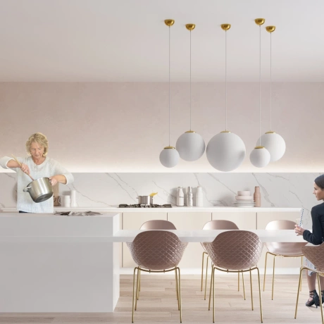 Lámpara colgante UGO 30 dorada