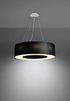 Lámpara SATURNO 70 negra + 6 bombillas LED E27 3000K Cálida 7,5W 620lm