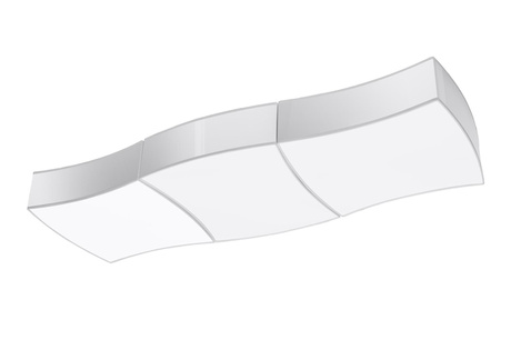 Plafond SQUARE 3 blanco + 6x Bombilla LED E27 3000K Cálido 7,5W 620lm