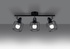 BELUCI 3 plafond negro + 3x bombilla LED E14 4000K Fría 7,5W 680lm