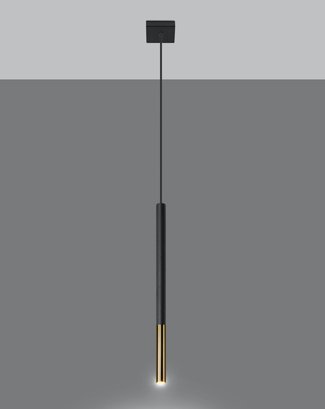 Lámpara colgante MOZAICA 1 negro/oro + 1x bombilla LED G9 4000K Fría 4,5W 530lm