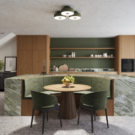 Lámpara de techo OMIQ verde oliva