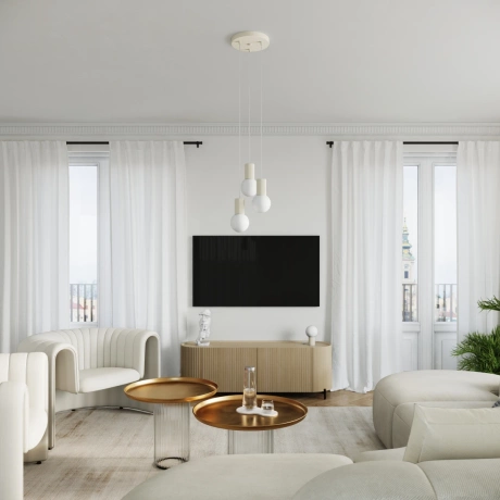 Lámpara de mesa HALO beige