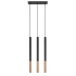 Lámpara colgante MOZAICA 3L negro/cobre