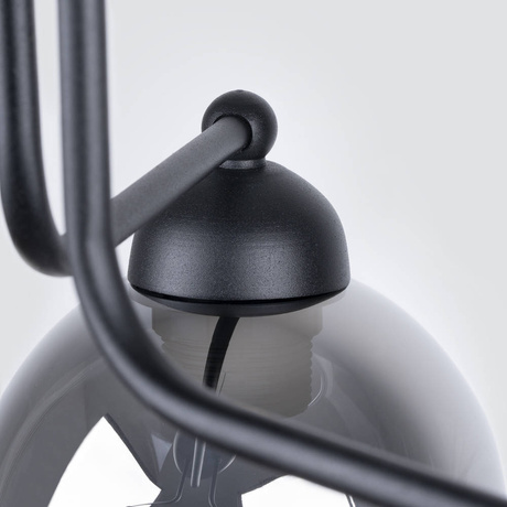 Lámpara FILLAN 3 negra + 3x bombilla LED E27 4000K Fría 7,5W 690lm