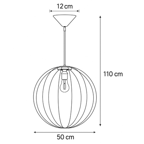 Lámpara colgante ZIRO negra
