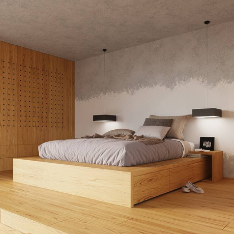 Plafón HORUS 45 NEGRO + 3 bombillas LED E27 3000K Cálido 7,5W 620lm