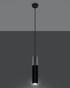 Lámpara colgante BORGIO 1 negra + 1x bombilla LED GU-10 3000K Cálida 7W 620lm
