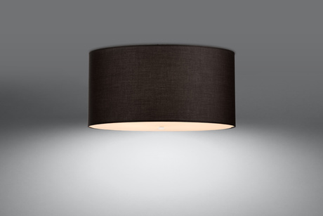 Plafond OTTO 50 negro + 5x Bombilla LED E27 4000K Fría 7,5W 650lm