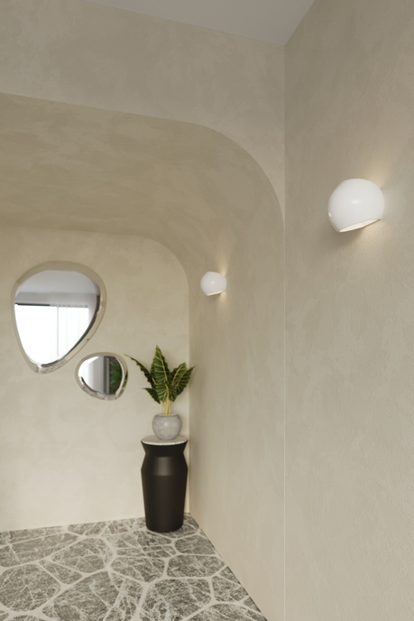 Aplique pintado GLOBE blanco brillo + 1x bombilla LED E27 4000K Fría 7,5W 650lm