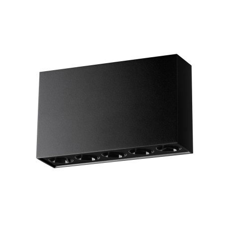 Plafón SOLE negro LED