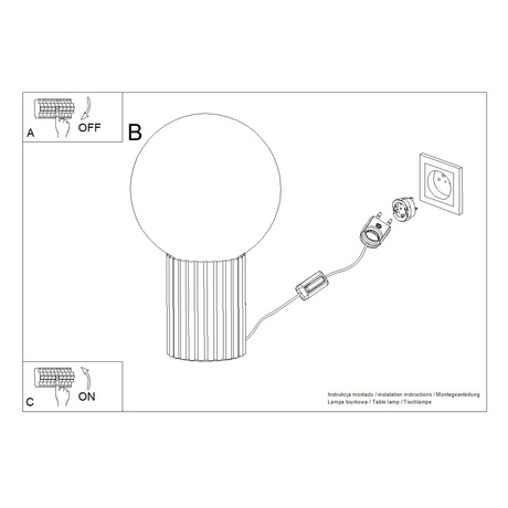 Lámpara de mesa HALO blanca