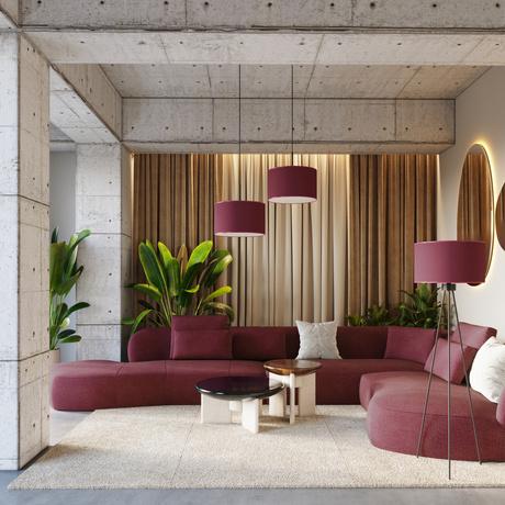 Lámpara colgante NEVIA burdeos