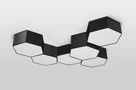 Plafond SUNDE 15 negro + 2x bombilla LED E27 3000K Cálida 7,5W 620lm