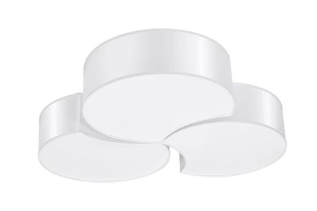 Plafond CIRCLE 3B blanco + 6x Bombilla LED E27 4000K Fría 7,5W 650lm