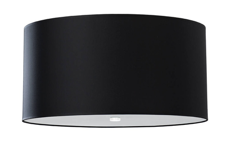 Plafond OTTO 50 negro + 5x Bombilla LED E27 3000K Cálida 7,5W 620lm