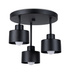 Plafond SAVAR 3 negro + 3x bombilla LED E27 3000K Cálido 7,5W 620lm