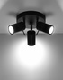Plafond RING 3P negro + 3x Bombilla LED GU-10 4000K Fría 7W 630lm