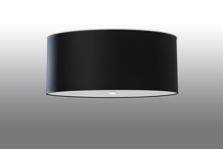 Plafond OTTO 70 negro + 6x bombilla LED E27 4000K Fría 7,5W 650lm