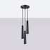 PRYSM Lámpara colgante 3P negra + 3x bombilla LED G9 4000K Frío 4,5W 460lm